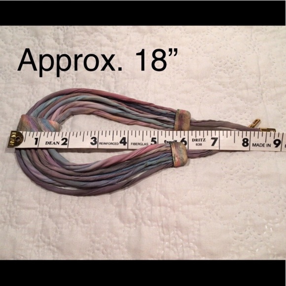 Handmade 1990’s Artisan Silk Necklace - Length = 18” - Picture 7 of 7